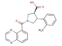 (3S*,4R*)-4-(2-methylphenyl)-1-(quinoxalin-5-ylcarbonyl)pyrrolidine-3-carboxylic acid