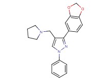 3-(1,3-benzodioxol-5-yl)-1-phenyl-4-(1-pyrrolidinylmethyl)-1H-pyrazole