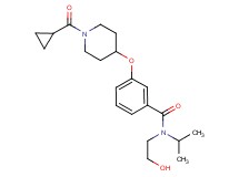 3-{[1-(cyclopropylcarbonyl)-4-piperidinyl]oxy}-N-(2-hydroxyethyl)-N-isopropylbenzamide
