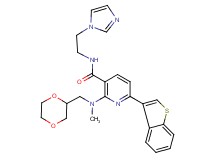 6-(1-benzothien-3-yl)-2-[(1,4-dioxan-2-ylmethyl)(methyl)amino]-N-[2-(1H-imidazol-1-yl)ethyl]nicotinamide
