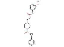 N-(3-methoxyphenyl)-3-(1-{[(1R*,2R*)-2-phenylcyclopropyl]carbonyl}-4-piperidinyl)propanamide