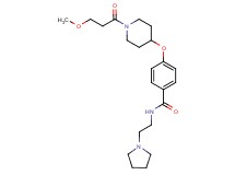 4-{[1-(3-methoxypropanoyl)-4-piperidinyl]oxy}-N-[2-(1-pyrrolidinyl)ethyl]benzamide