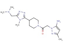 1-[2-(4-{5-[(dimethylamino)methyl]-4-methyl-4H-1,2,4-triazol-3-yl}piperidin-1-yl)-2-oxoethyl]-3-methyl-1H-pyrazol-5-amine