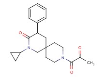 2-cyclopropyl-4-phenyl-9-pyruvoyl-2,9-diazaspiro[5.5]undecan-3-one