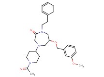 4-(1-acetyl-4-piperidinyl)-6-[(3-methoxybenzyl)oxy]-1-(2-phenylethyl)-1,4-diazepan-2-one