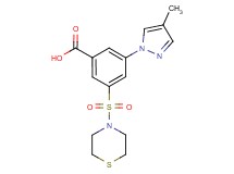 3-(4-methyl-1H-pyrazol-1-yl)-5-(thiomorpholin-4-ylsulfonyl)benzoic acid