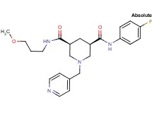 (3R,5S)-N-(4-fluorophenyl)-N'-(3-methoxypropyl)-1-(4-pyridinylmethyl)-3,5-piperidinedicarboxamide
