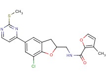 N-({7-chloro-5-[2-(methylthio)-4-pyrimidinyl]-2,3-dihydro-1-benzofuran-2-yl}methyl)-3-methyl-2-furamide