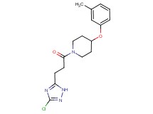 1-[3-(3-chloro-1H-1,2,4-triazol-5-yl)propanoyl]-4-(3-methylphenoxy)piperidine