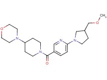 4-[1-({6-[3-(methoxymethyl)pyrrolidin-1-yl]pyridin-3-yl}carbonyl)piperidin-4-yl]morpholine