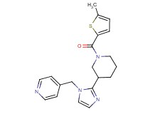 4-[(2-{1-[(5-methyl-2-thienyl)carbonyl]-3-piperidinyl}-1H-imidazol-1-yl)methyl]pyridine