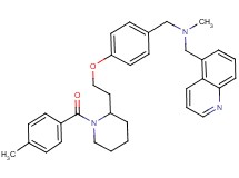 N-methyl-1-(4-{2-[1-(4-methylbenzoyl)-2-piperidinyl]ethoxy}phenyl)-N-(5-quinolinylmethyl)methanamine