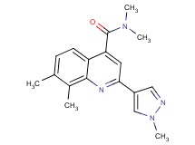 N,N,7,8-tetramethyl-2-(1-methyl-1H-pyrazol-4-yl)quinoline-4-carboxamide