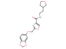 2-[(1,3-benzodioxol-5-yloxy)methyl]-N-[2-(tetrahydrofuran-3-yl)ethyl]-1,3-oxazole-4-carboxamide