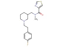 N-({1-[2-(4-fluorophenyl)ethyl]-3-piperidinyl}methyl)-N-methyl-1,3-thiazole-4-carboxamide