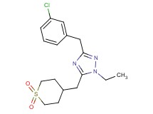 3-(3-chlorobenzyl)-5-[(1,1-dioxidotetrahydro-2H-thiopyran-4-yl)methyl]-1-ethyl-1H-1,2,4-triazole