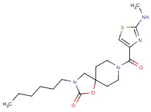 3-hexyl-8-{[2-(methylamino)-1,3-thiazol-4-yl]carbonyl}-1-oxa-3,8-diazaspiro[4.5]decan-2-one