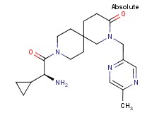 9-[(2S)-2-amino-2-cyclopropylacetyl]-2-[(5-methyl-2-pyrazinyl)methyl]-2,9-diazaspiro[5.5]undecan-3-one hydrochloride