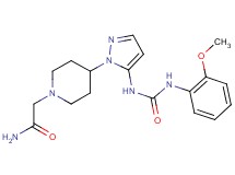 2-{4-[5-({[(2-methoxyphenyl)amino]carbonyl}amino)-1H-pyrazol-1-yl]piperidin-1-yl}acetamide