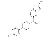 5-{[4-(5-chloro-2-pyridinyl)-1-piperazinyl]carbonyl}-1,3-benzothiazol-2-amine bis(trifluoroacetate)