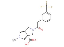 (3aS*,6aS*)-2-methyl-5-{[3-(trifluoromethyl)phenyl]acetyl}hexahydropyrrolo[3,4-c]pyrrole-3a(1H)-carboxylic acid
