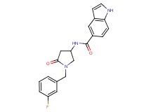 N-[1-(3-fluorobenzyl)-5-oxo-3-pyrrolidinyl]-1H-indole-5-carboxamide
