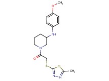 N-(4-methoxyphenyl)-1-{[(5-methyl-1,3,4-thiadiazol-2-yl)thio]acetyl}-3-piperidinamine