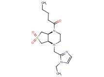 (4aS*,7aR*)-1-[(1-ethyl-1H-imidazol-2-yl)methyl]-4-pentanoyloctahydrothieno[3,4-b]pyrazine 6,6-dioxide