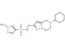 N-[(5-cyclohexyl-4,5,6,7-tetrahydropyrazolo[1,5-a]pyrazin-2-yl)methyl]-1-methyl-1H-pyrazole-4-sulfonamide