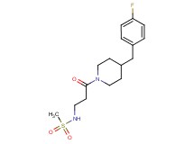 N-{3-[4-(4-fluorobenzyl)-1-piperidinyl]-3-oxopropyl}methanesulfonamide