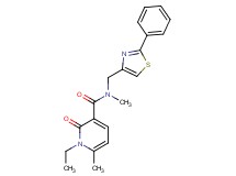 1-ethyl-N,6-dimethyl-2-oxo-N-[(2-phenyl-1,3-thiazol-4-yl)methyl]-1,2-dihydro-3-pyridinecarboxamide
