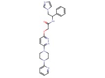 N-[2-(1H-imidazol-1-yl)-1-phenylethyl]-2-({6-[4-(2-pyridinyl)-1-piperazinyl]-3-pyridazinyl}oxy)acetamide