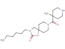 3-hexyl-8-[(4-methyl-4-piperidinyl)carbonyl]-1-oxa-3,8-diazaspiro[4.5]decan-2-one hydrochloride