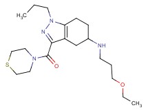 N-(3-ethoxypropyl)-1-propyl-3-(4-thiomorpholinylcarbonyl)-4,5,6,7-tetrahydro-1H-indazol-5-amine