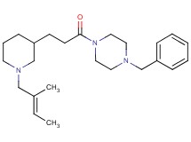 1-benzyl-4-(3-{1-[(2E)-2-methyl-2-buten-1-yl]-3-piperidinyl}propanoyl)piperazine