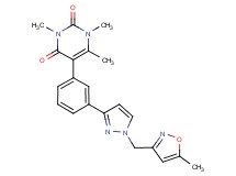 1,3,6-trimethyl-5-(3-{1-[(5-methyl-3-isoxazolyl)methyl]-1H-pyrazol-3-yl}phenyl)-2,4(1H,3H)-pyrimidinedione