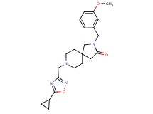 8-[(5-cyclopropyl-1,2,4-oxadiazol-3-yl)methyl]-2-(3-methoxybenzyl)-2,8-diazaspiro[4.5]decan-3-one