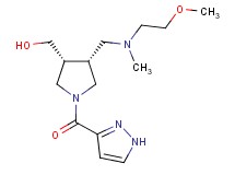 [(3R*,4R*)-4-{[(2-methoxyethyl)(methyl)amino]methyl}-1-(1H-pyrazol-3-ylcarbonyl)-3-pyrrolidinyl]methanol