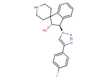 rel-(2R,3R)-3-[4-(4-fluorophenyl)-1H-1,2,3-triazol-1-yl]-2,3-dihydrospiro[indene-1,4'-piperidin]-2-ol hydrochloride