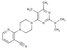 2-{4-[2-(dimethylamino)-5,6-dimethylpyrimidin-4-yl]piperazin-1-yl}nicotinonitrile