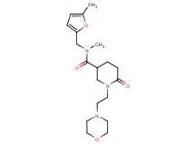 N-methyl-N-[(5-methyl-2-furyl)methyl]-1-[2-(4-morpholinyl)ethyl]-6-oxo-3-piperidinecarboxamide
