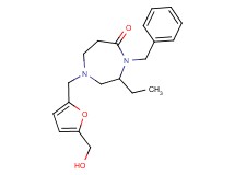 4-benzyl-3-ethyl-1-{[5-(hydroxymethyl)-2-furyl]methyl}-1,4-diazepan-5-one