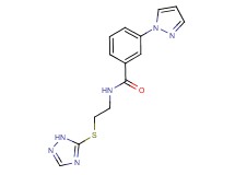 3-(1H-pyrazol-1-yl)-N-[2-(1H-1,2,4-triazol-5-ylthio)ethyl]benzamide