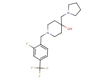 1-[2-fluoro-4-(trifluoromethyl)benzyl]-4-(pyrrolidin-1-ylmethyl)piperidin-4-ol