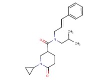 1-cyclopropyl-N-isobutyl-6-oxo-N-[(2E)-3-phenyl-2-propen-1-yl]-3-piperidinecarboxamide