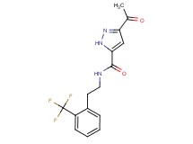 3-acetyl-N-{2-[2-(trifluoromethyl)phenyl]ethyl}-1H-pyrazole-5-carboxamide