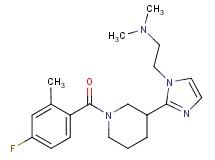 (2-{2-[1-(4-fluoro-2-methylbenzoyl)piperidin-3-yl]-1H-imidazol-1-yl}ethyl)dimethylamine