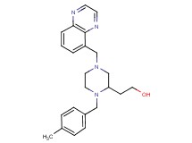 2-[1-(4-methylbenzyl)-4-(5-quinoxalinylmethyl)-2-piperazinyl]ethanol