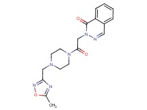 2-(2-{4-[(5-methyl-1,2,4-oxadiazol-3-yl)methyl]-1-piperazinyl}-2-oxoethyl)-1(2H)-phthalazinone