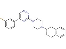 5-(3-fluorophenyl)-3-[4-(1,2,3,4-tetrahydro-2-naphthalenyl)-1-piperazinyl]-1,2,4-triazine